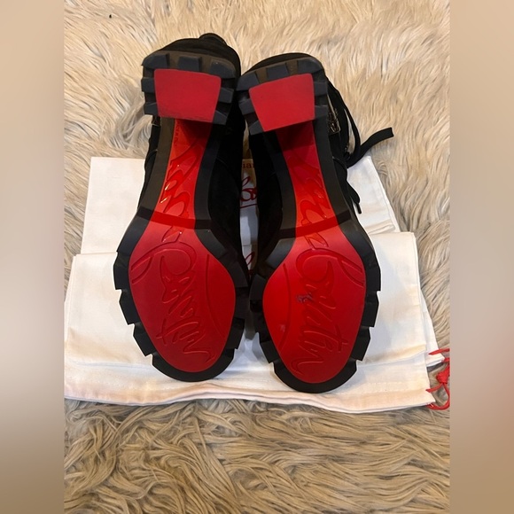 Worn once Christian Louboutin macadamia Velours boot - Picture 8 of 13